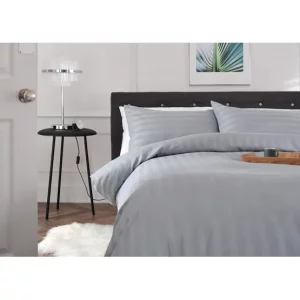 light grey bed linen