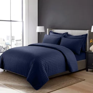 navy blue bed linen