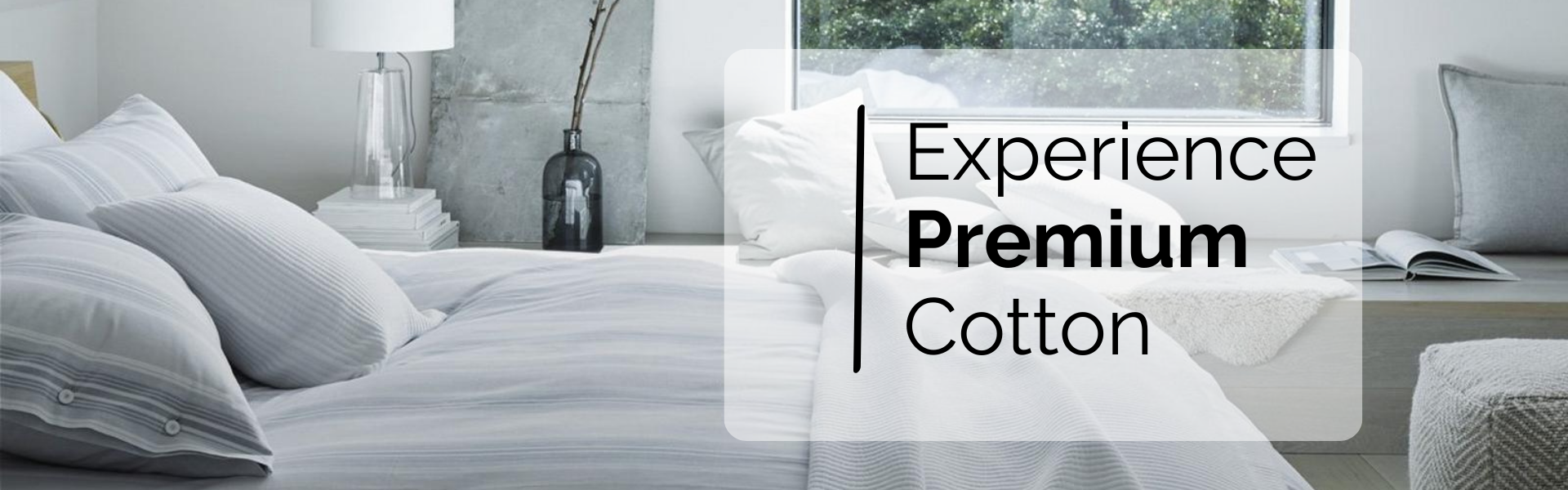 experience premium cotton homepage banner